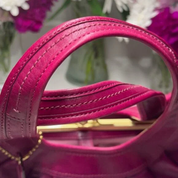 Coach Ergo Pleated Leather 12248 Kisslock Hobo/Shoulder Bag EUC! - Picture 12 of 16